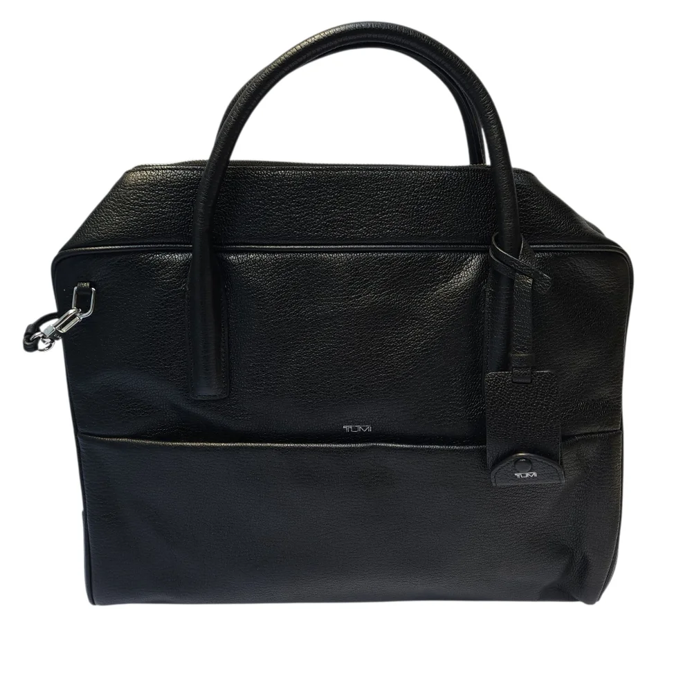 Tumi Black Pebbled Leather Bag - Picture 2 of 11
